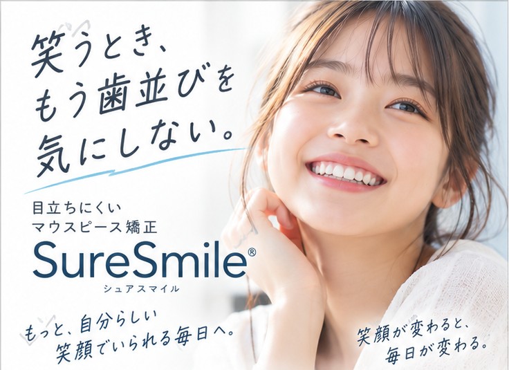 笑うとき、もう歯並びを気にしない。目立ちにくいマウスピース矯正 SureSmile（シュアスマイル）